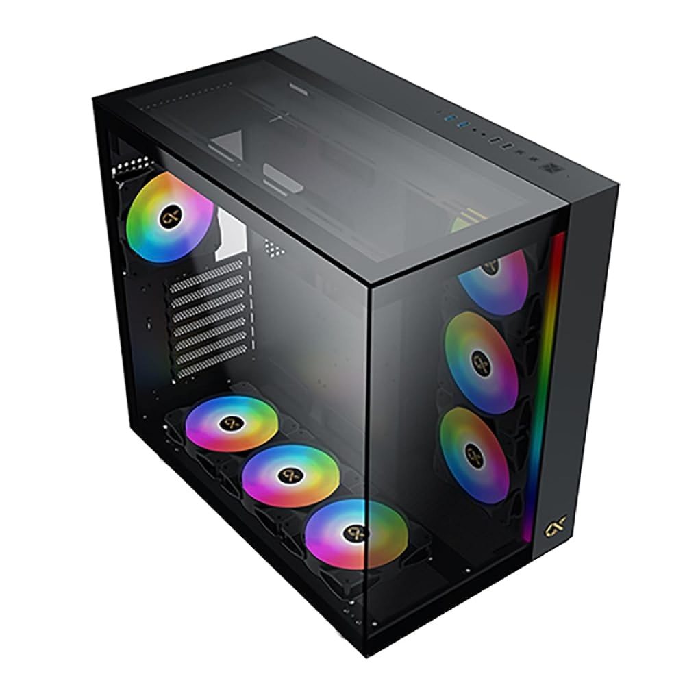 Xigmatek AQUA Ultra Black E-ATX Mid-Tower Case (EN40672)
