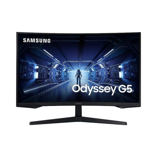 SAMSUNG Odyssey G5 Series 27-Inch WQHD (2560x1440) Gaming Monitor, 144Hz, Curved, 1ms, HDMI, Display Port, FreeSync Premium (LC27G55TQWNXZA)